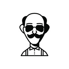 Funky male avatar human face