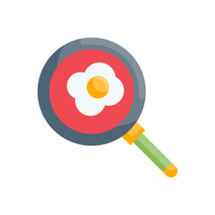 Frying pan vector Flat icon style illustration. EPS 10 file