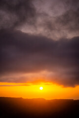 Fototapeta na wymiar Sunset over Sete Cidades in Sao Miguel, Azores