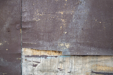 Old Brown Door with Paint Peeling Off