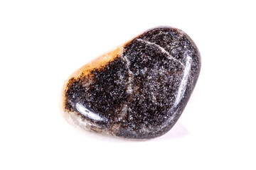 Macro mineral stone jasper on a white background