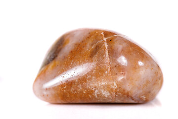 Macro mineral stone jasper on a white background