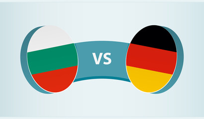 Bulgaria versus Germany, team sports competition concept.