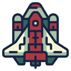 spaceship line icon