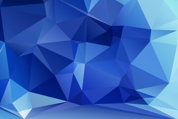Blue Abstract Color Polygon Background Design, Abstract Geometric Origami Style With Gradient