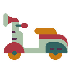 motorbike flat icon
