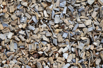 Versammlung vieler verschiedener Holzspäne