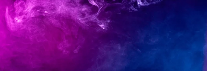 Poster Abstract colorful smoke on black background . © Fedoruk
