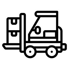 forklifts line icon