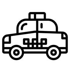 taxi outline icon