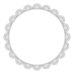 Round decorative frame, vector illustration