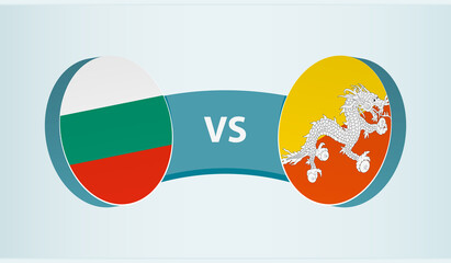 Bulgaria versus Bhutan, team sports competition concept.