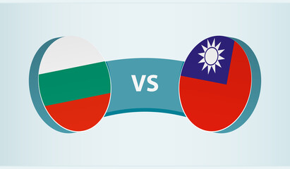 Bulgaria versus Taiwan, team sports competition concept.