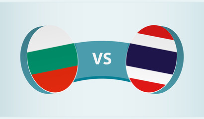 Bulgaria versus Thailand, team sports competition concept.