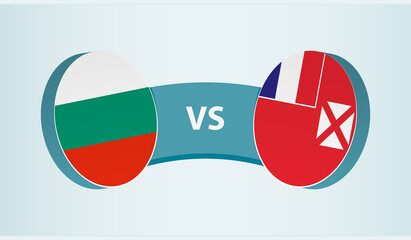 Bulgaria versus Wallis and Futuna, team sports competition concept.