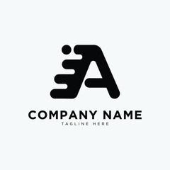 logo with initials A, eye catching, modern, simple and clean. suitable for your business or company