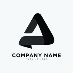 logo with initials A, eye catching, modern, simple and clean. suitable for your business or company