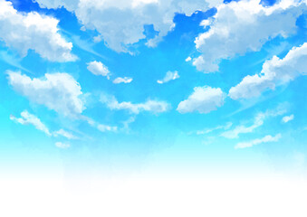 奥行き感のある青空と雲