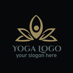 Lotus Yoga Hands up Brown Logo Vector Design exclusive design inspiration