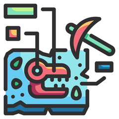 archaeology line icon