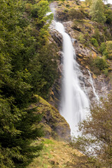 Huge Waterfall at  Merano. Alp Italy.