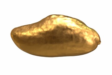 3d illustration Big Gold mango isolated on white