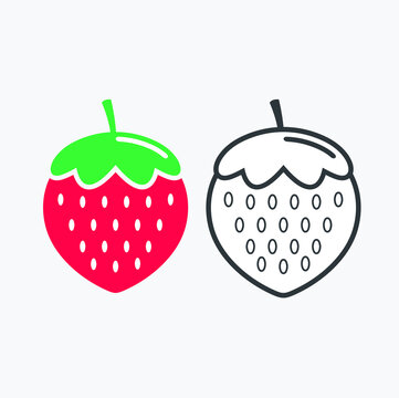 a collections of strawberry icon, vector art.