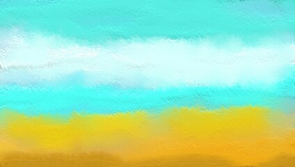 beach abstract watercolor background with clouds