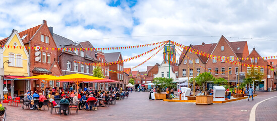 Marktplatz, Meppen, Niedersachsen, Deutschland 