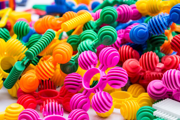 Volumetric constructor game with snowflakes  for children's games, learning colors, shapes. Develops fine motor skills, imagination. Children's educational toy. 