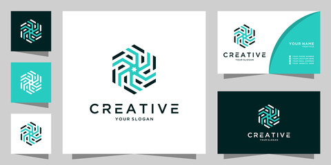 Letter p creative logo icon design template