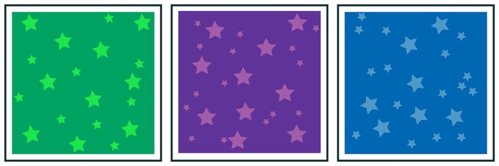 Stars background, colored stars baby, cute background for kids, colored stars set