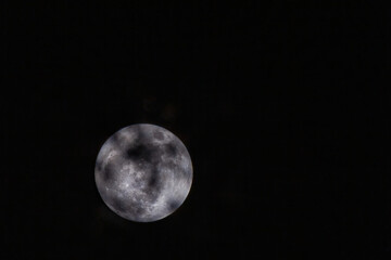 view of full moon at night