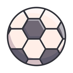 Fototapeta premium Vector flat soccer ball icon. Sports equipment for football.