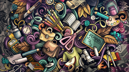 Doodles graphic Back to School illustration.
