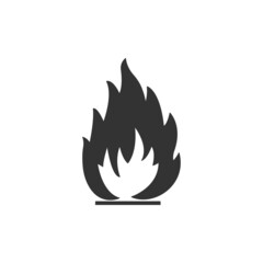 Flame icon isolated on white background. Fire symbol modern, simple, vector, icon for website design, mobile app, ui. Vector Illustration