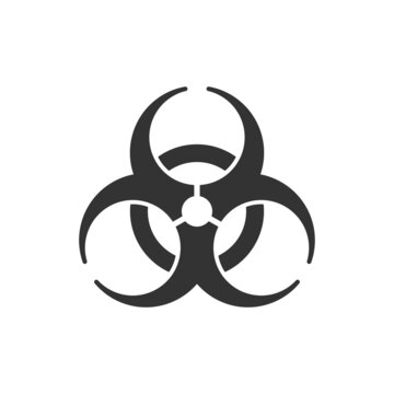 Biohazard icon isolated on white background. Attention symbol modern, simple, vector, icon for website design, mobile app, ui. Vector Illustration