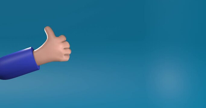 waving hand 3d animation. Human hand animation. 