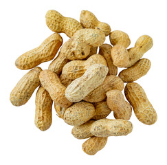 Peanuts in shell isolated on a white background