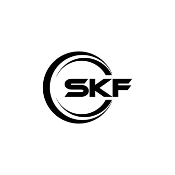 SKF letter logo design with white background in illustrator, cube logo, vector logo, modern alphabet font overlap style. calligraphy designs for logo, Poster, Invitation, etc.