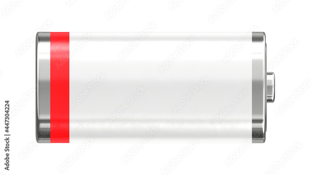 Poster 3d render of the empty battery