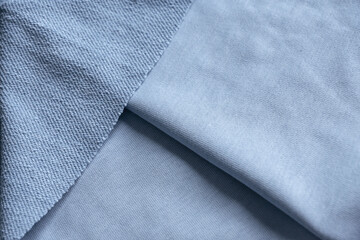Blue warm fabric texture material sweater hoodie loop