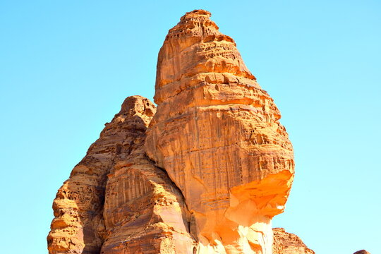 Amazing perta mountain view in Al Ula in Saudi Arabia