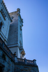 View of Miramare Castle in Trieste on a Sunny Day