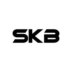 SKB letter logo design with white background in illustrator, vector logo modern alphabet font overlap style. calligraphy designs for logo, Poster, Invitation, etc.