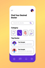 medical app on smartphone screen innovative diagnosis online consultation healthcare concept vertical