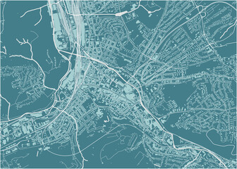 map of the city of Hagen, Germany