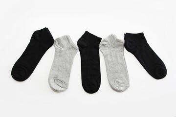 men's cotton short socks on a white background