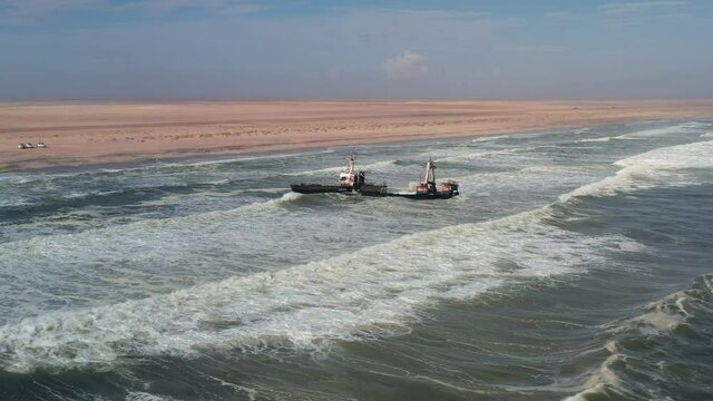 The shipwreck in the Atlantic ocean