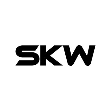 SKW letter logo design with white background in illustrator, vector logo modern alphabet font overlap style. calligraphy designs for logo, Poster, Invitation, etc.